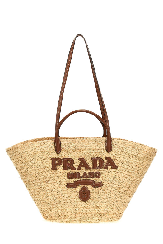 Big logo shopping bag Beige