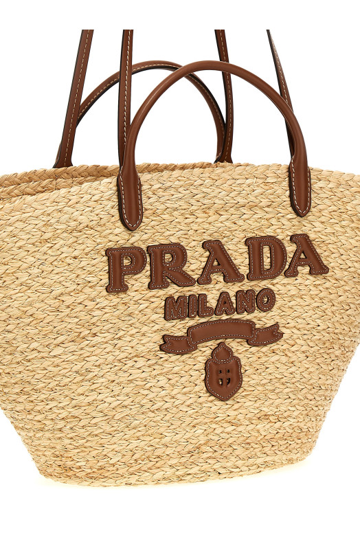 Big logo shopping bag Beige