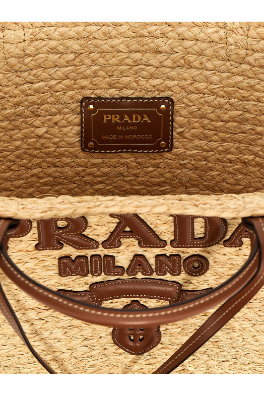 Big logo shopping bag Beige