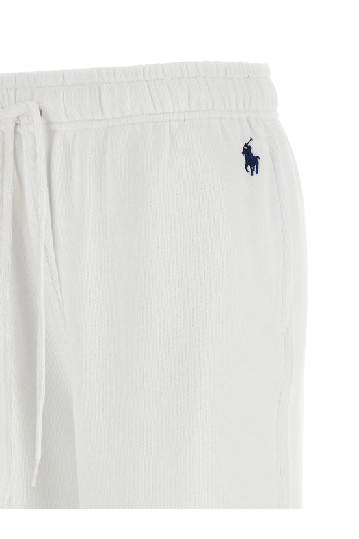 Logo embroidery joggers White