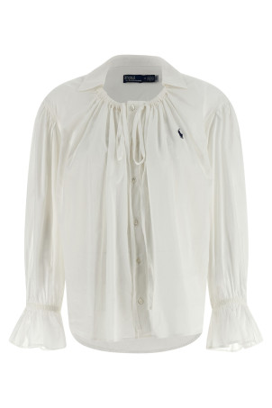 Shirt with drawstring White