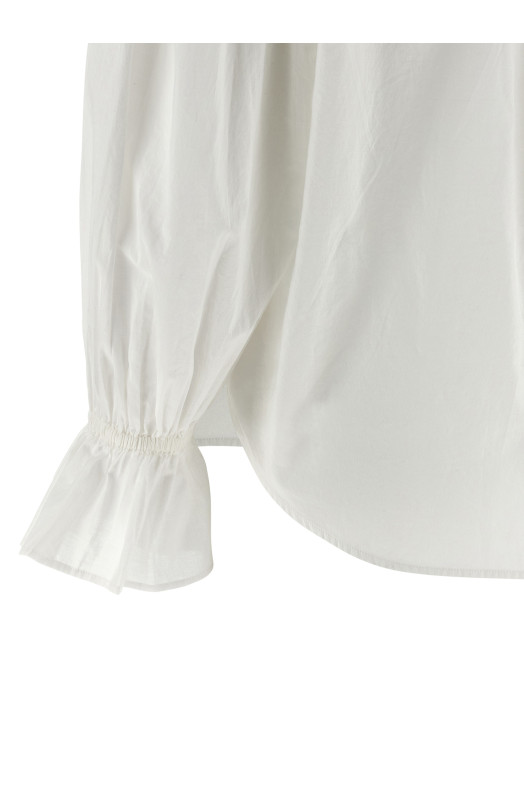 Shirt with drawstring White