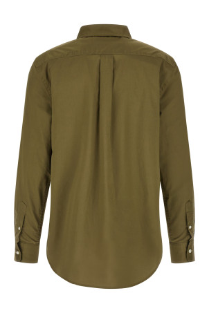 Logo embroidery shirt Green