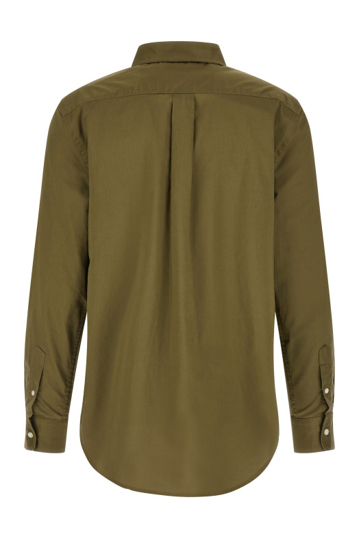 Logo embroidery shirt Green