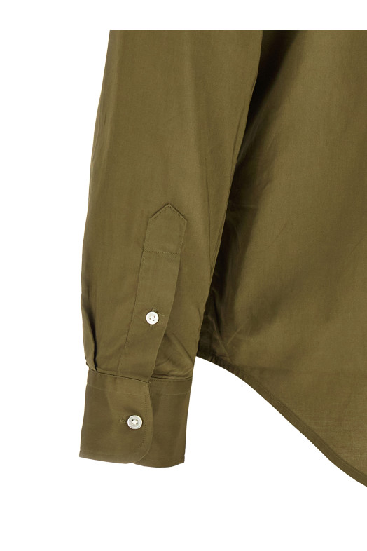 Logo embroidery shirt Green