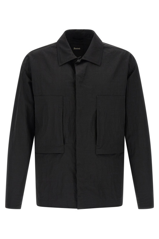 Shacket rippled effect Black