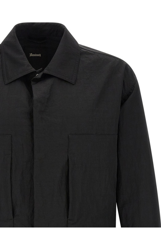 Shacket rippled effect Black