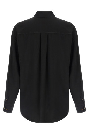Viscose wool shirt Black