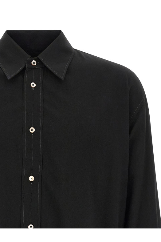 Viscose wool shirt Black