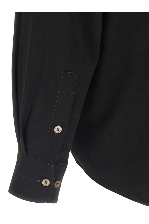 Viscose wool shirt Black