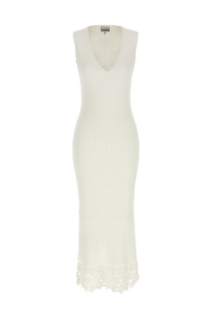 'Cotton Crochet' dress White