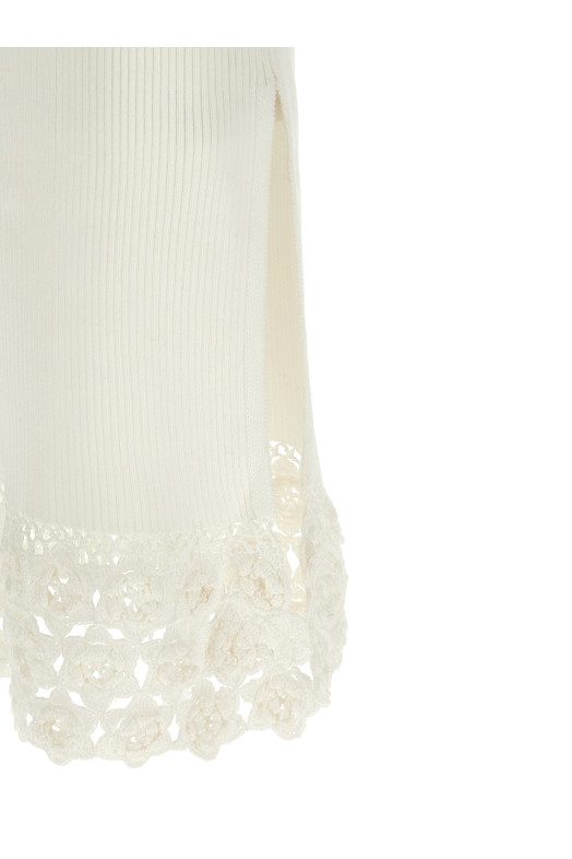 'Cotton Crochet' dress White