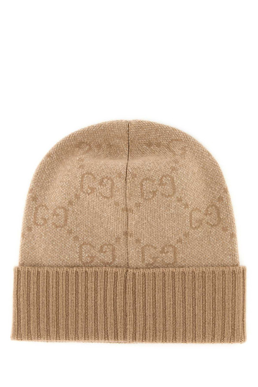 Beige cashmere blend beanie hat GUCCI (8529663GAMK)