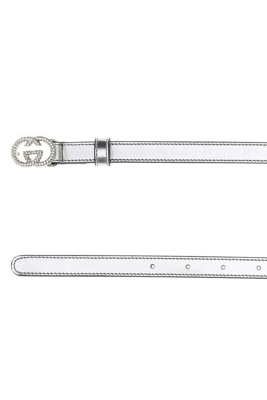 Silver nappa leather belt GUCCI (8531261LDHZ)