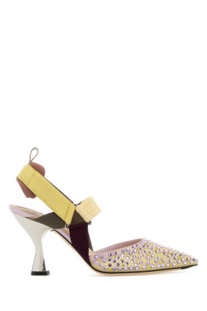 Multicolor mesh and fabric ColibrÃ¬ pumps FENDI (8J8951AY1D)