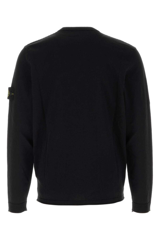 Black cotton sweater Black STONE ISLAND (L1S155100062S00B9)