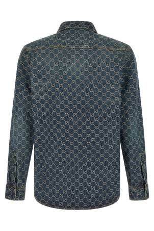GG jacquard shirt Blue