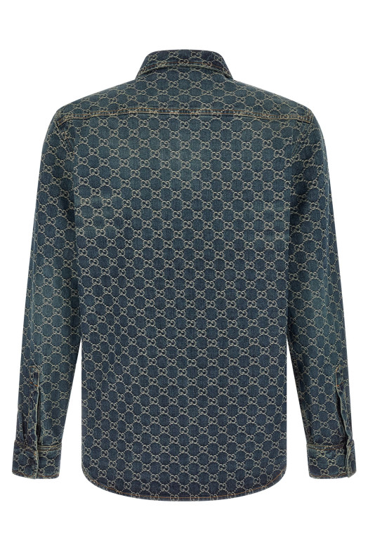 GG jacquard shirt Blue