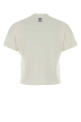 Ivory stretch cotton t-shirt VERSACE (10236941A17888)