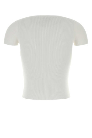 White stretch nylon t-shirt White ALEXANDER WANG (1KC2261037)