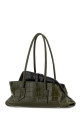 Army green leather small La Passeggiata shoulder bag THE ATTICO (260WAH00058LBT155PR)