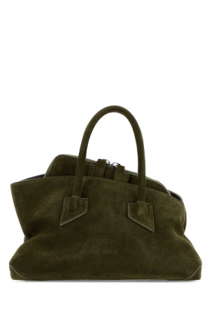 Army green suede mini La Passeggiata handbag THE ATTICO (260WAH00063LBT007AA)