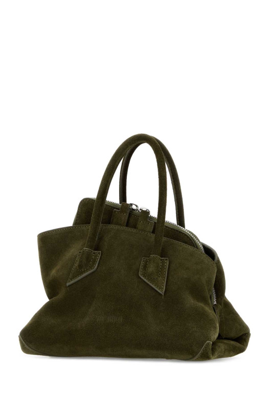 Army green suede mini La Passeggiata handbag THE ATTICO (260WAH00063LBT007AA)
