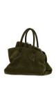 Army green suede mini La Passeggiata handbag THE ATTICO (260WAH00063LBT007AA)