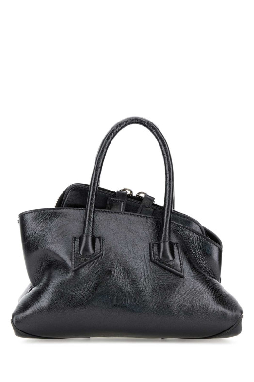 Charcoal leather mini La Passeggiata handbag THE ATTICO (260WAH00063LBT070AA)