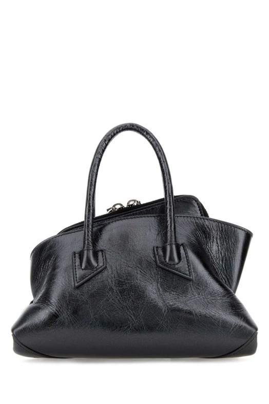 Charcoal leather mini La Passeggiata handbag THE ATTICO (260WAH00063LBT070AA)