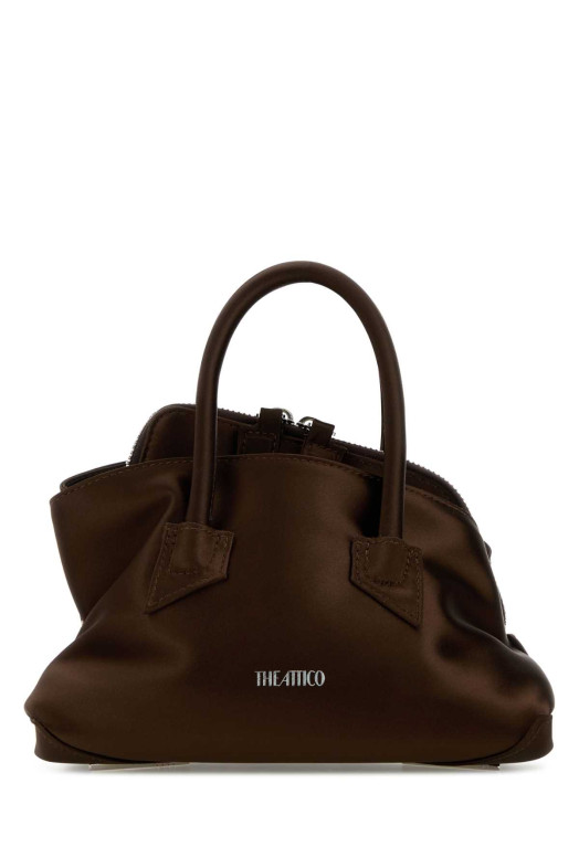 Chocolate satin mini La Passeggiata handbag THE ATTICO (260WAH00063PCA001AA)