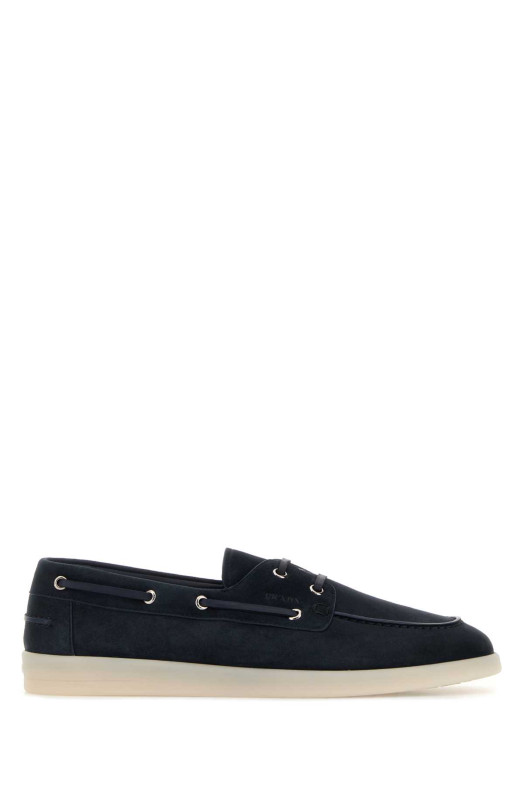 Navy blue suede loafers Blue PRADA (2EG503FG001103)