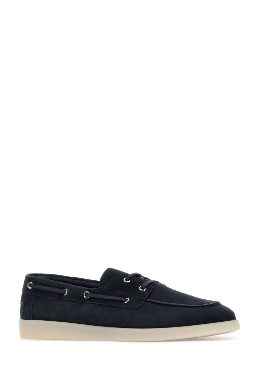 Navy blue suede loafers Blue PRADA (2EG503FG001103)