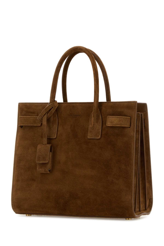 Brown suede Sac De Jour handbag SAINT LAURENT (4218591U80W)