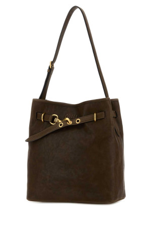 Brown nappa leather Aventure bucket bag MIU MIU (5BE1012BBL)