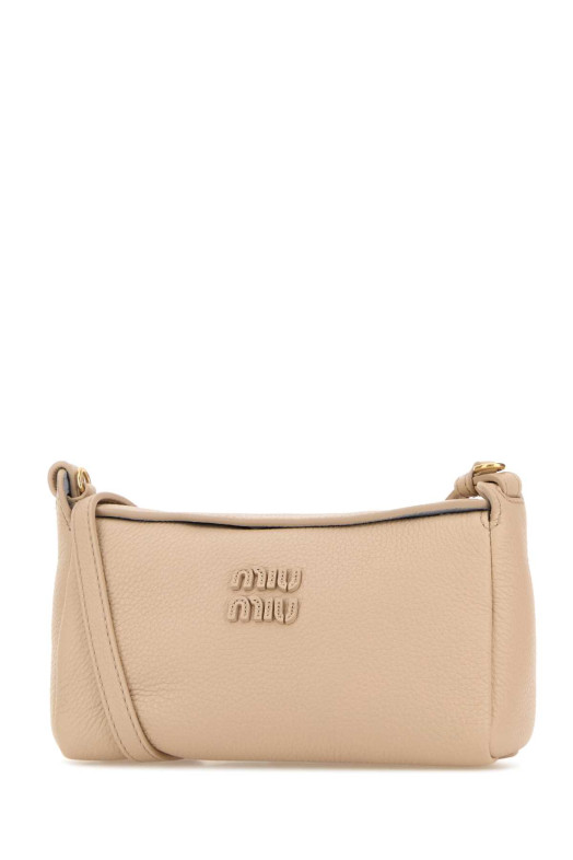 Sand leather crossbody bag MIU MIU (5NF4622IFL)