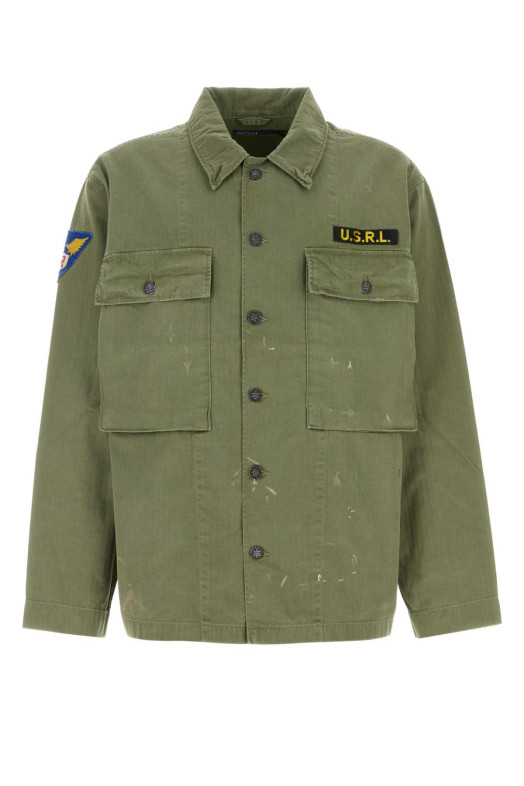 Army green cotton shirt POLO RALPH LAUREN (710P08217)