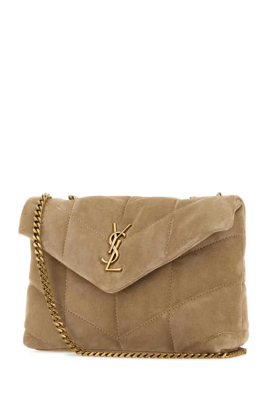 Beige suede Puffer Toy crossbody bag SAINT LAURENT (7593371U807)