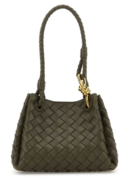 Khaki leather small Parachute handbag BOTTEGA VENETA (796569VCPPT)