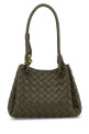 Khaki leather small Parachute handbag BOTTEGA VENETA (796569VCPPT)