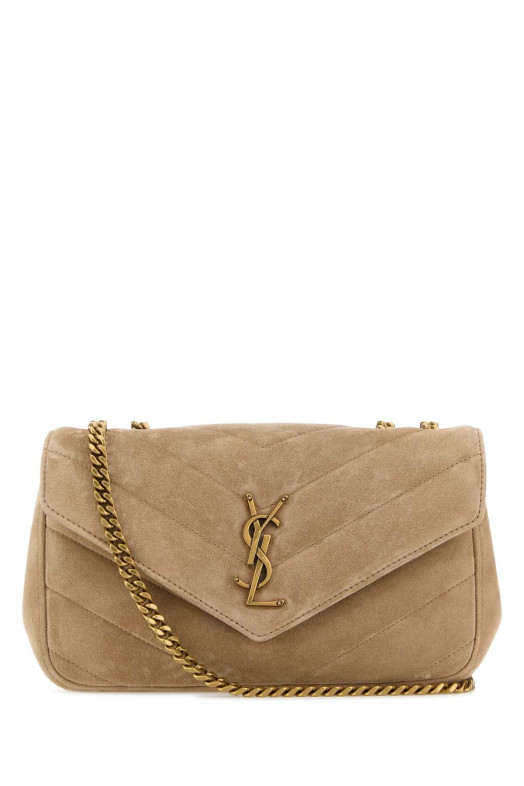 Beige suede small LouLou shoulder bag SAINT LAURENT (801437AAEY6)