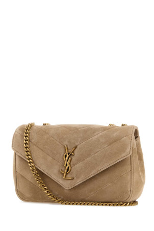 Beige suede small LouLou shoulder bag SAINT LAURENT (801437AAEY6)