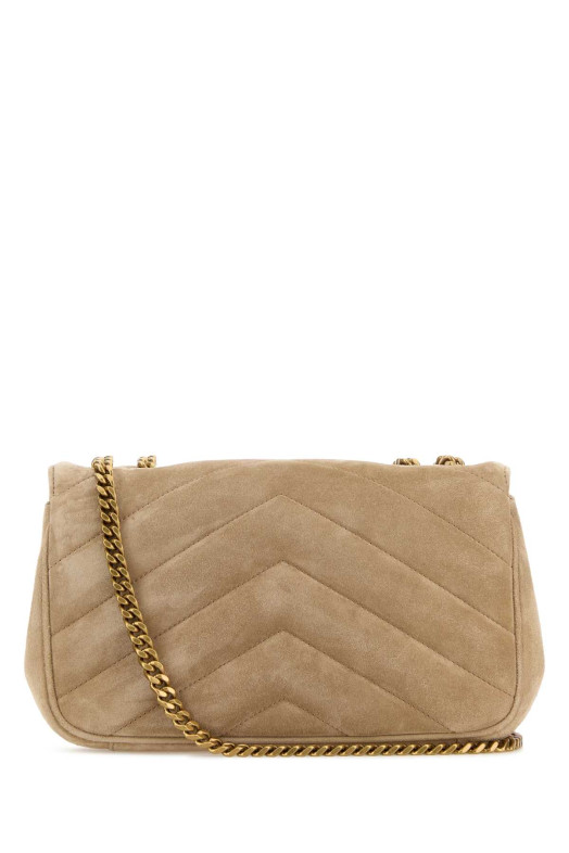 Beige suede small LouLou shoulder bag SAINT LAURENT (801437AAEY6)