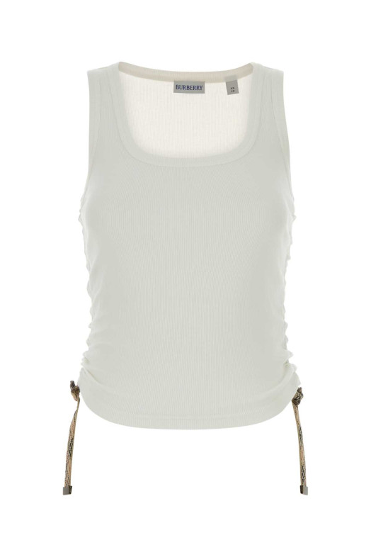 White stretch cotton tank top BURBERRY (8123631)
