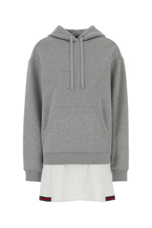 Grey cotton sweatshirt dress GUCCI (843676XJHIT)