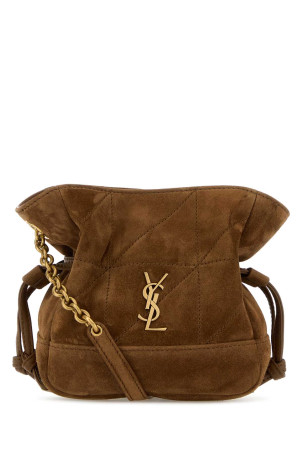 Brown suede mini Jamie bucket bag SAINT LAURENT (8591741U8P7)