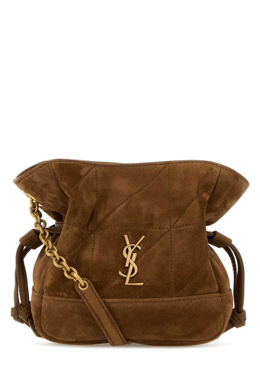 Brown suede mini Jamie bucket bag SAINT LAURENT (8591741U8P7)