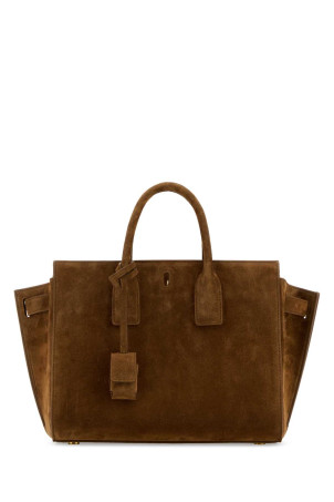 Brown suede  Sac De Jour handbag SAINT LAURENT (8612311U80W)