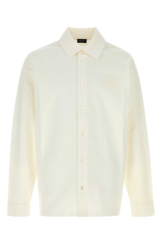 White stretch piquet shirt GUCCI (864621XJHTW)