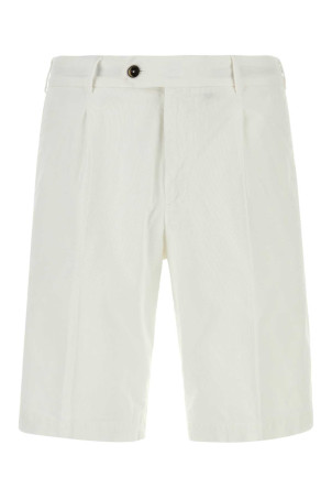 White stretch corduroy bermuda shorts PT TORINO (CBBTJKZA0CL1VT97)